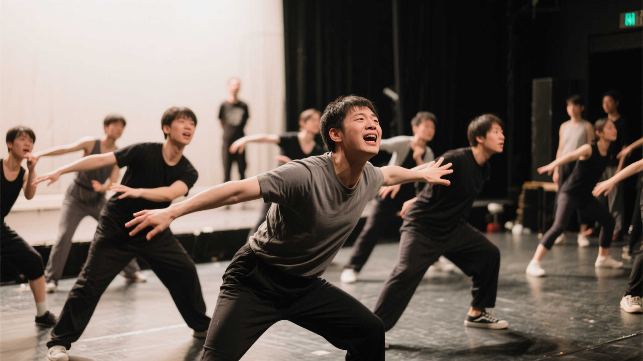 小钰分享照片:谁能想到表演课还是运动锻炼的一部分! 许多人提起“表演”,脑海中浮现的是演员挥洒情感、沉