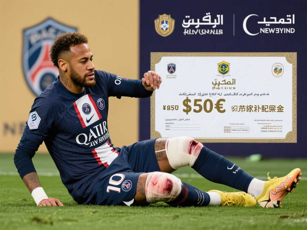 内马尔重伤带来意外之财,巴媒:利雅得新月将获750万补偿 内马尔重伤带来意外之财,巴媒:利雅得新月将获750万补偿